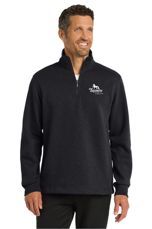 Port Authority Slub Fleece 1/4 Zip Pullover with Triumph Logo